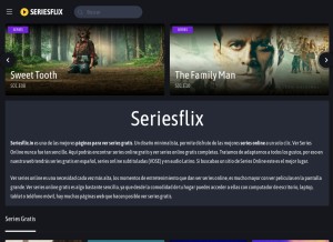 How seriesflix.in looks like on a tablet such as an iPad.