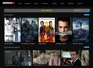 How seriesflixhd.com looks like on a tablet such as an iPad.
