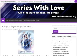 How serieswithlove.net looks like on a tablet such as an iPad.