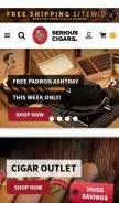 How seriouscigars.com looks like on a mobile device such as an iPhone.
