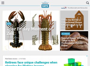 How seriouseats.com looks like on a tablet such as an iPad.
