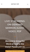 How sermon.net looks like on a mobile device such as an iPhone.