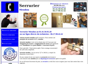 How serrurier-meudon.aoz-artisans.fr looks like on a tablet such as an iPad.