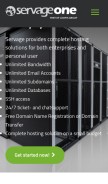 How servage.net looks like on a mobile device such as an iPhone.