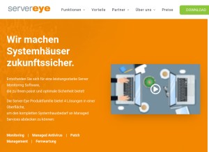 How server-eye.de looks like on a tablet such as an iPad.