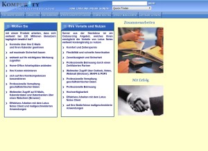 How serverausdersteckdose.de looks like on a tablet such as an iPad.
