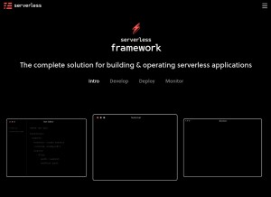 How serverless.com looks like on a tablet such as an iPad.