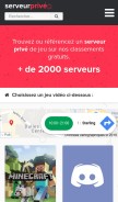 How serveur-prive.net looks like on a mobile device such as an iPhone.