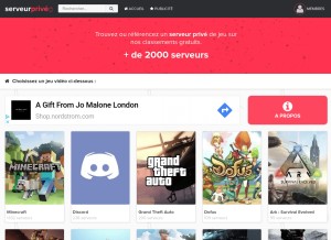 How serveur-prive.net looks like on a tablet such as an iPad.