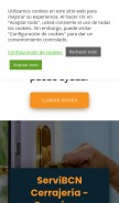 How servibcn.com looks like on a mobile device such as an iPhone.