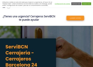How servibcn.com looks like on a tablet such as an iPad.