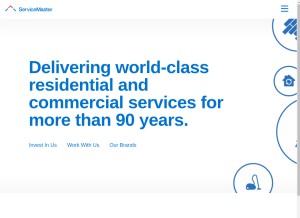 How servicemaster.com looks like on a tablet such as an iPad.