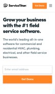 How servicetitan.com looks like on a mobile device such as an iPhone.
