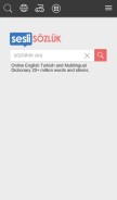 How seslisozluk.net looks like on a mobile device such as an iPhone.