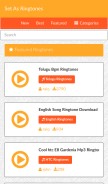 How setasringtones.com looks like on a mobile device such as an iPhone.