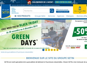 How setin.fr looks like on a tablet such as an iPad.