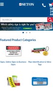 How seton.com looks like on a mobile device such as an iPhone.