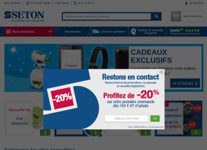 How seton.fr looks like on a tablet such as an iPad.
