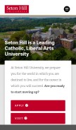 How setonhill.edu looks like on a mobile device such as an iPhone.