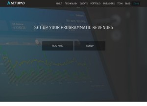 How setupad.com looks like on a tablet such as an iPad.