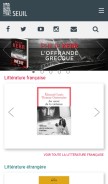 How seuil.com looks like on a mobile device such as an iPhone.