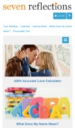 How sevenreflections.com looks like on a mobile device such as an iPhone.