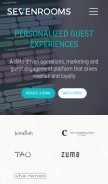 How sevenrooms.com looks like on a mobile device such as an iPhone.