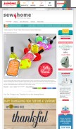 How sew4home.com looks like on a mobile device such as an iPhone.