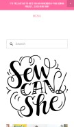 How sewcanshe.com looks like on a mobile device such as an iPhone.