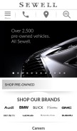 How sewell.com looks like on a mobile device such as an iPhone.