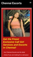 How sexychennaiescort.com looks like on a mobile device such as an iPhone.