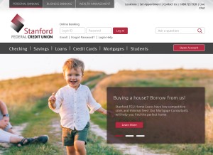 How sfcu.org looks like on a tablet such as an iPad.