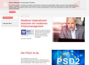 How sfirm.de looks like on a tablet such as an iPad.