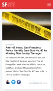 How sfist.com looks like on a mobile device such as an iPhone.
