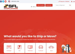 How sflworldwide.com looks like on a tablet such as an iPad.