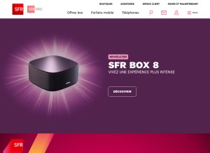 How sfr.fr looks like on a tablet such as an iPad.