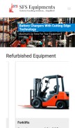 How sfsequipments.com looks like on a mobile device such as an iPhone.