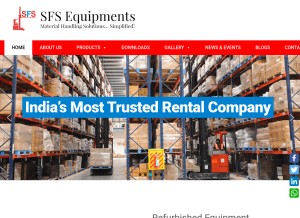 How sfsequipments.com looks like on a tablet such as an iPad.