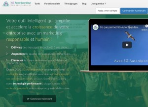 How sg-autorepondeur.com looks like on a tablet such as an iPad.
