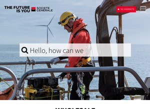 How sgcib.com looks like on a tablet such as an iPad.