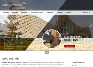 How sgh.com looks like on a tablet such as an iPad.