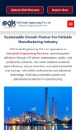 How sgkindia.com looks like on a mobile device such as an iPhone.