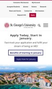 How sgu.edu looks like on a mobile device such as an iPhone.