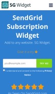 How sgwidget.com looks like on a mobile device such as an iPhone.