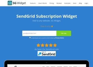 How sgwidget.com looks like on a tablet such as an iPad.