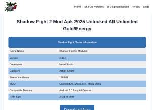 How shadowfight2apk.com looks like on a tablet such as an iPad.