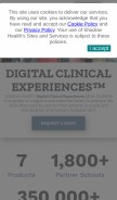 How shadowhealth.com looks like on a mobile device such as an iPhone.