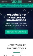 How shahadvisor.com looks like on a mobile device such as an iPhone.