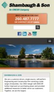 How shambaugh.com looks like on a mobile device such as an iPhone.