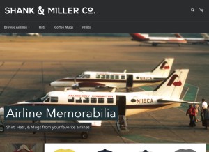 How shankandmiller.com looks like on a tablet such as an iPad.